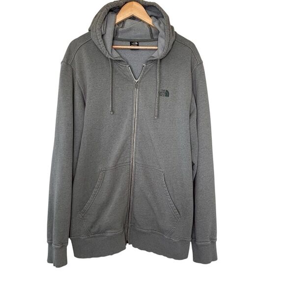 The North Face gray full zip men’s size large hoodie size large - Picture 1 of 6